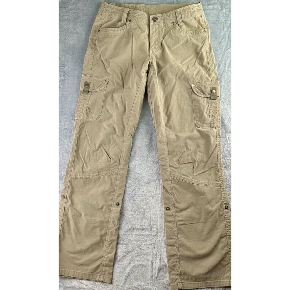 Kuhl Splash Cargo Roll Up Pants Women's 8 Brown Pat Dye Hiking *Flaw- See Pic 4*